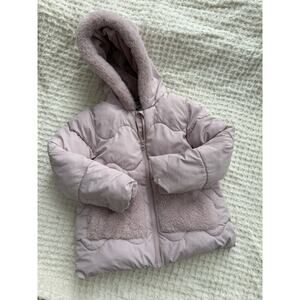 Rokka&Rolla Toddler Girls' Mini Fur Lined Puffer Coat Pink 5T